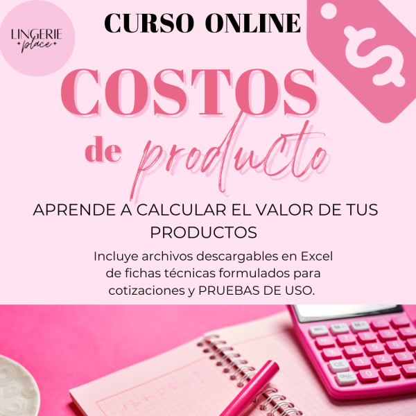 CURSO CALCULA EL COSTO DE TUS PRODUCTOS